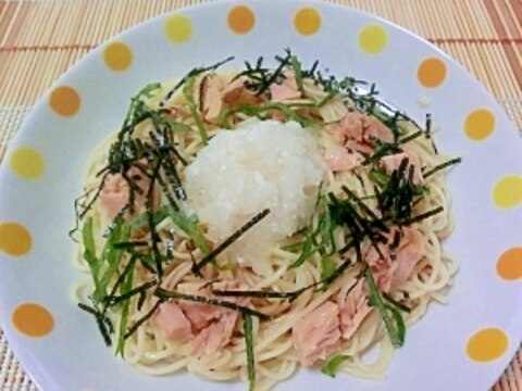 塩麹おろしでいただく♪夏の冷製ツナおろしパスタ